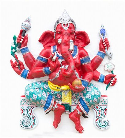 elephant god - Hindu ganesha God Named Maha Ganapati at temple in thailand Stock Photo - Budget Royalty-Free & Subscription, Code: 400-06201066