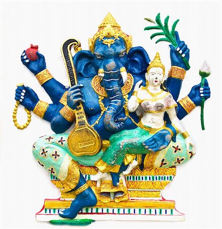 elephant god - Hindu ganesha God Named Maha Ganapati at temple in thailand Stock Photo - Budget Royalty-Free & Subscription, Code: 400-06201074