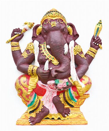 elephant god - Hindu ganesha God Named Maha Ganapati at temple in thailand Stock Photo - Budget Royalty-Free & Subscription, Code: 400-06201076