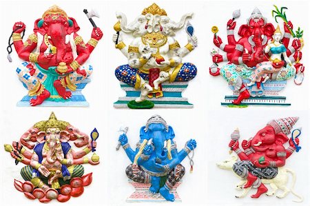 elephant god - Hindu ganesha God Named Maha Ganapati at temple in thailand Stock Photo - Budget Royalty-Free & Subscription, Code: 400-06201071