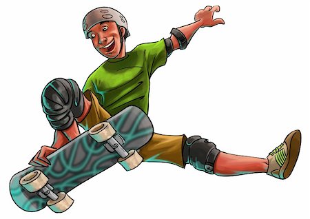 simsearch:400-05737917,k - young skater jumping and doing a trick with his skate board Stock Photo - Budget Royalty-Free & Subscription, Code: 400-06201369