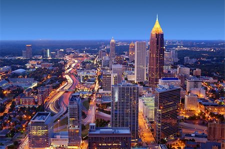 Skyline of downtown Atlanta, Georgia, USA Stock Photo - Budget Royalty-Free & Subscription, Code: 400-06202739