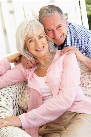 pictures lady in a cane - Portrait Of Senior Couple Relaxing Together On Sofa Stock Photo - Budget Royalty-Free & Subscription, Code: 400-06203708