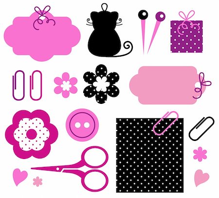 Vector handmade objects set. Stock Photo - Budget Royalty-Free & Subscription, Code: 400-06325628