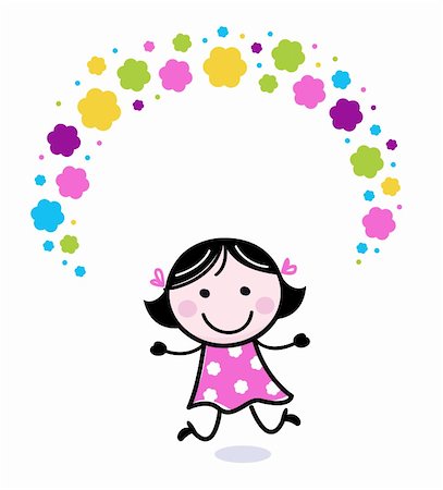 small picture of a cartoon of a person being young - Cartoon happy stitch child. Vector Stock Photo - Budget Royalty-Free & Subscription, Code: 400-06325694