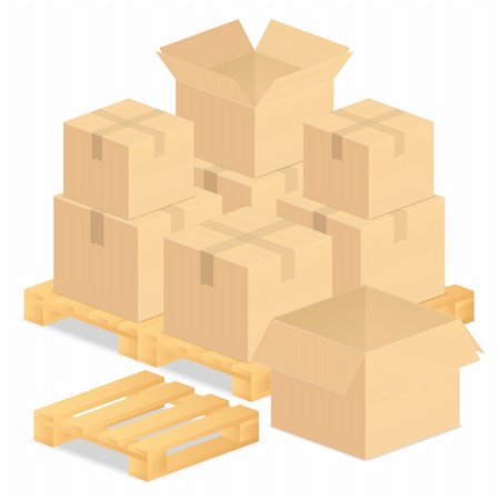 simsearch:400-06073227,k - Cardboard boxes, vector eps10 illustration Stock Photo - Budget Royalty-Free & Subscription, Code: 400-06325782