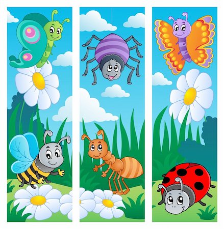 Bugs banners collection 2 - vector illustration. Foto de stock - Super Valor sin royalties y Suscripción, Código: 400-06326503