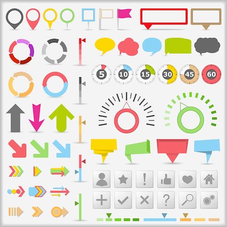 Set of different infographic elements, vector eps10 illustration Stock Photo - Budget Royalty-Free & Subscription, Code: 400-06328533