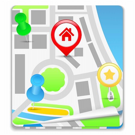 Map Icon, vector eps10 illustration Stock Photo - Budget Royalty-Free & Subscription, Code: 400-06328556