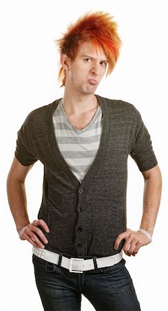 simsearch:400-06363059,k - Pouting male Caucasian teenager with hands on hips Stock Photo - Budget Royalty-Free & Subscription, Code: 400-06330523