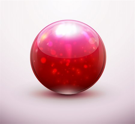 Vector illustration of red refracting Glass marbles/button sphere Stock Photo - Budget Royalty-Free & Subscription, Code: 400-06333954