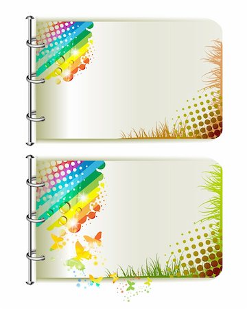 polka dot butterfly - Two banners, colorful background with butterflies Stock Photo - Budget Royalty-Free & Subscription, Code: 400-06355880