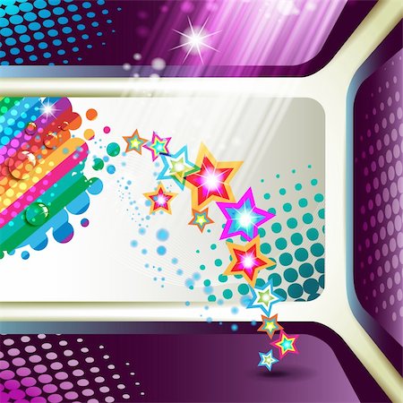 simsearch:400-06355883,k - Banner with colored stars Stock Photo - Budget Royalty-Free & Subscription, Code: 400-06355890