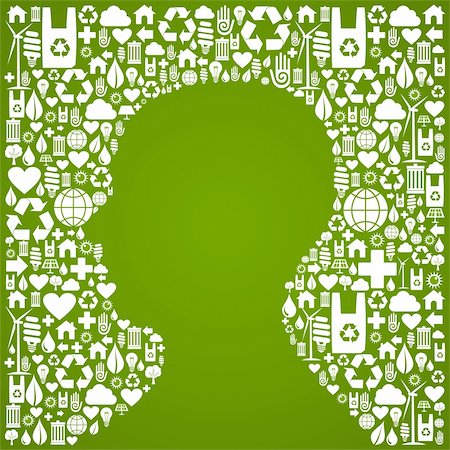 simsearch:400-05877514,k - Green icons set background in man head symbol. Vector file available. Stock Photo - Budget Royalty-Free & Subscription, Code: 400-06355911
