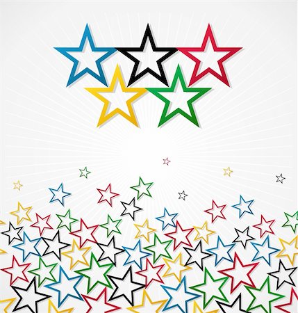 shooting star - Olympics games stars background. Vector file layered for easy manipulation and customisation. Stock Photo - Budget Royalty-Free & Subscription, Code: 400-06355957