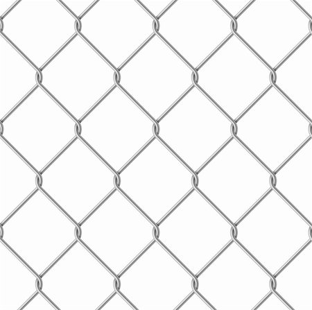 Wire Fence Seamless. Illustration on white background for design Stock Photo - Budget Royalty-Free & Subscription, Code: 400-06356573