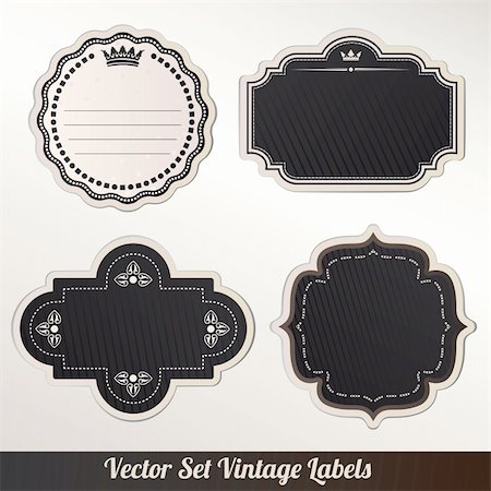 Vector Frame Set ornamental vintage decoration Stock Photo - Budget Royalty-Free & Subscription, Code: 400-06384885