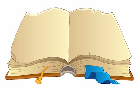 simsearch:400-04311432,k - Old book theme image 2 - vector illustration. Stock Photo - Budget Royalty-Free & Subscription, Code: 400-06386994
