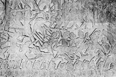 Ancient bas-relief of dancing Apsaras in Angkor Wat, Cambodia Stock Photo - Budget Royalty-Free & Subscription, Code: 400-06388868