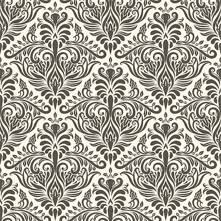 simsearch:400-06389983,k - vector seamless vintage pattern, fully editable eps 8 file with clipping mask and pattern in swatch menu Stock Photo - Budget Royalty-Free & Subscription, Code: 400-06389982