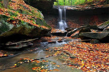 Image of Blue Hen Falls in autumn. Stock Photo - Budget Royalty-Free & Subscription, Code: 400-06396582