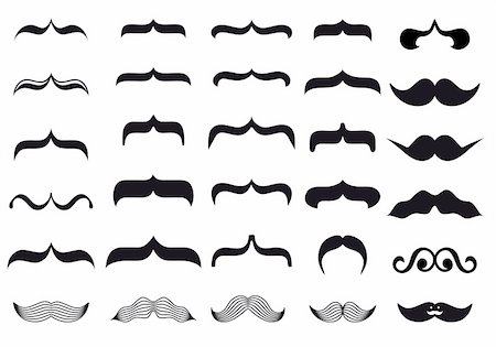 large set mustache designs, vector design elements Foto de stock - Super Valor sin royalties y Suscripción, Código: 400-06397156