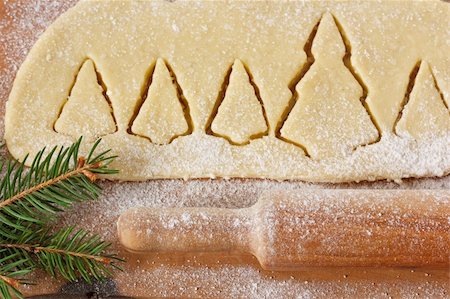 simsearch:400-05721521,k - Christmas baking background dough, cookie, rolling pin. Stock Photo - Budget Royalty-Free & Subscription, Code: 400-06397206