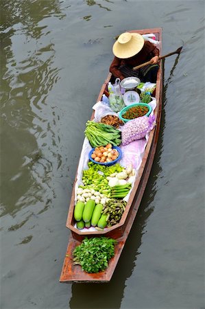 famous people in thailand - Tha Kha Floating Market in thailand Stock Photo - Budget Royalty-Free & Subscription, Code: 400-06408194