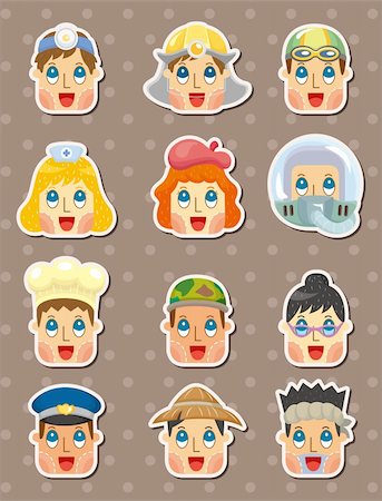 people face stickers Stock Photo - Budget Royalty-Free & Subscription, Code: 400-06408390