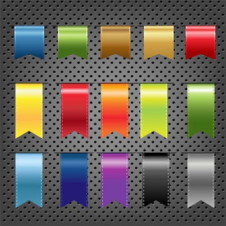 dark graphic corners - Abstract Metal Background With Ribbons Set, Vector Illustration Stock Photo - Budget Royalty-Free & Subscription, Code: 400-06408966