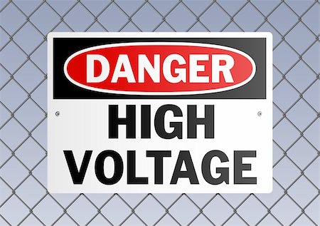Illustration of Danger High Voltage panel Stock Photo - Budget Royalty-Free & Subscription, Code: 400-06409104