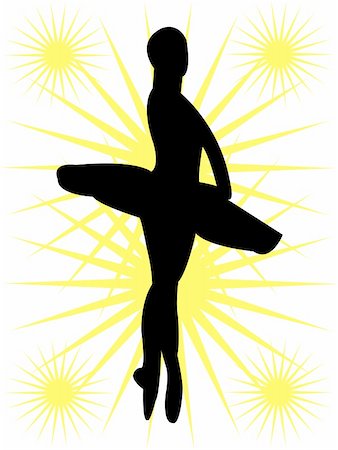 simsearch:400-04255721,k - Ballerinas silhouette - vector Stock Photo - Budget Royalty-Free & Subscription, Code: 400-06409253