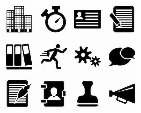 Office and bussines icon set. Vector illustration. Stock Photo - Budget Royalty-Free & Subscription, Code: 400-06409291