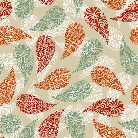 simsearch:400-06389983,k - vector paisley vintage seamless floral pattern, fully editable eps 8 file with clipping mask Stock Photo - Budget Royalty-Free & Subscription, Code: 400-06409467