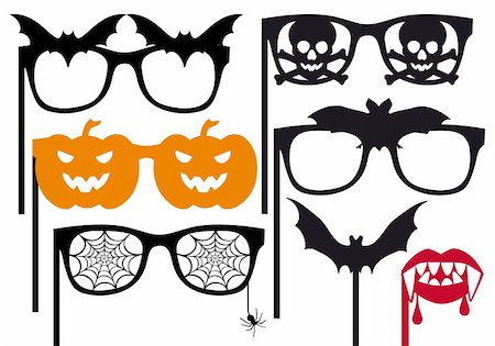 simsearch:700-00262810,k - halloween photo booth props on a stick, vector set Stock Photo - Budget Royalty-Free & Subscription, Code: 400-06409837