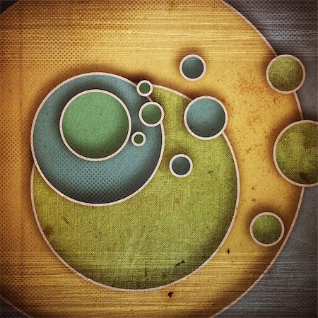 scrapbook circle card - grunge retro paper texture, abstract circles background Stock Photo - Budget Royalty-Free & Subscription, Code: 400-06415210