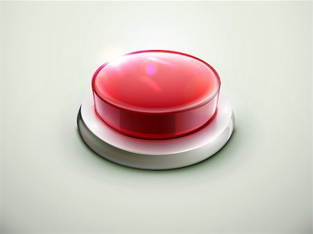 emergency alarm - Vector illustration of shiny red emergency button Stock Photo - Budget Royalty-Free & Subscription, Code: 400-06415591