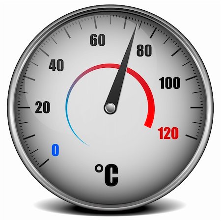 simsearch:600-06702130,k - illustration of a metal framed analog thermometer Stock Photo - Budget Royalty-Free & Subscription, Code: 400-06418282