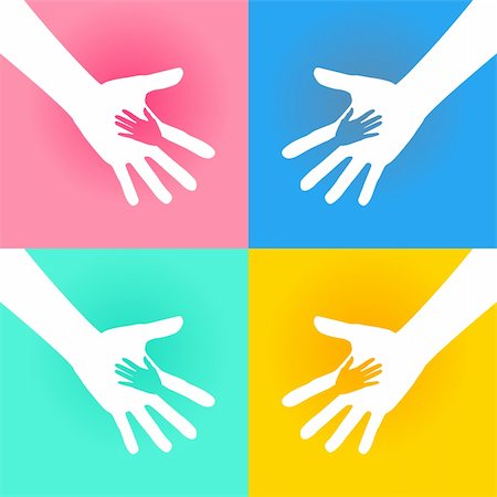 Illustration of Helping Hand of Charity. Very Useful for Charity Theme. Stock Photo - Budget Royalty-Free & Subscription, Code: 400-06411569