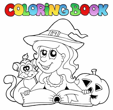 simsearch:400-05686860,k - Coloring book Halloween topic 6 - vector illustration. Stock Photo - Budget Royalty-Free & Subscription, Code: 400-06411627