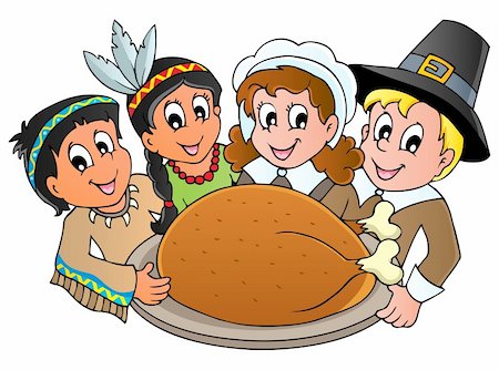 Thanksgiving pilgrim theme 3 - vector illustration. Stock Photo - Budget Royalty-Free & Subscription, Code: 400-06411652