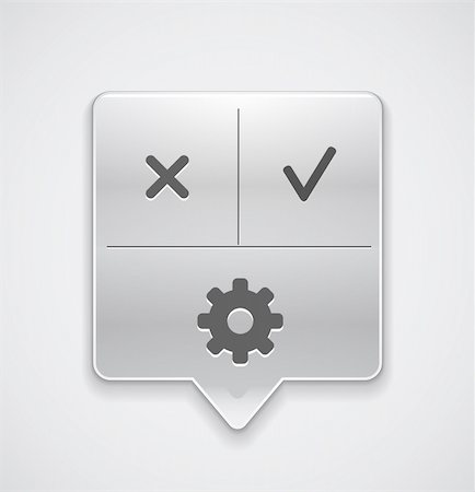Bouton Paramètres du pointeur avec la boîte de dialogue boutons Oui et non Photographie de stock - Aubaine LD & Abonnement, Code: 400-06413875
