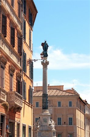 evangelist - Column of the Immaculate Conception of Virgin Mary, Rome, Italy Stock Photo - Budget Royalty-Free & Subscription, Code: 400-06424004
