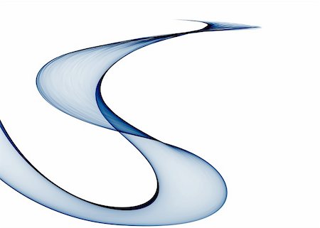 fluid form - Smooth waves from blue tones on a white background Stock Photo - Budget Royalty-Free & Subscription, Code: 400-06424233