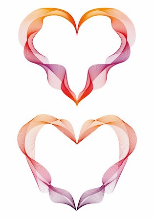 colorful abstract ribbon hearts, vector background Stock Photo - Budget Royalty-Free & Subscription, Code: 400-06424274