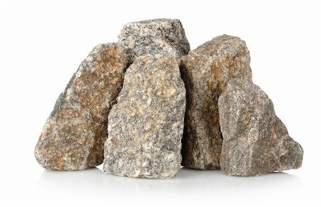 Heap a stones isolated on a white background Stock Photo - Budget Royalty-Free & Subscription, Code: 400-06425753