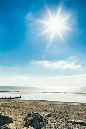 simsearch:400-07661289,k - An image of a bright blue sky at the sea Brighton UK Stock Photo - Budget Royalty-Free & Subscription, Code: 400-06426115