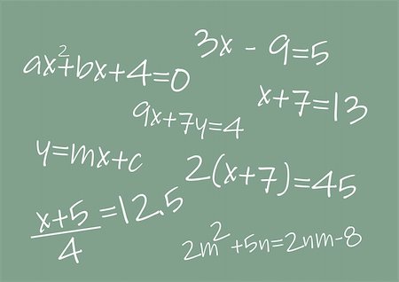 subtracting - Random math equations Stock Photo - Budget Royalty-Free & Subscription, Code: 400-06426245