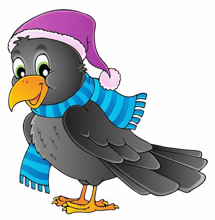 simsearch:400-04258210,k - Cartoon raven theme image 1 - vector illustration. Stock Photo - Budget Royalty-Free & Subscription, Code: 400-06427238