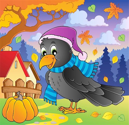 simsearch:400-04258210,k - Cartoon raven theme image 2 - vector illustration. Stock Photo - Budget Royalty-Free & Subscription, Code: 400-06427239